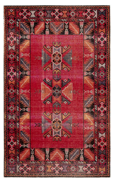 Sample Sale 204814R Red - Black Area Rug Last Chance