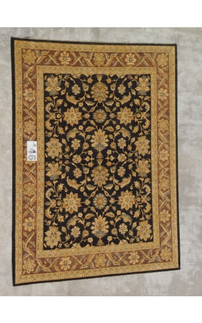 J Aziz Peshawar Ult-138 Black-Brown 86952 Area Rug Last Chance