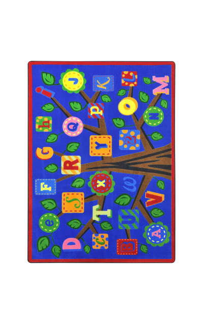 Joy Carpets Kid Essentials Alphabet Leaves Bold Area Rug