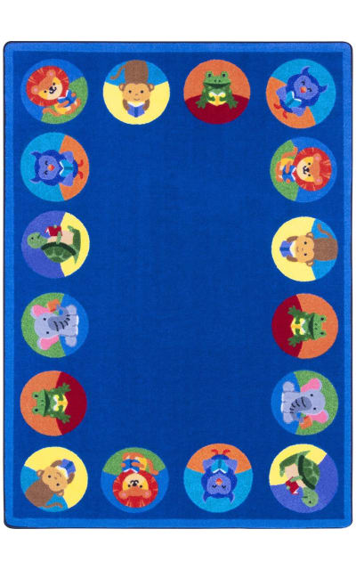 Kid Essentials Animal Readers Multi Area Rug