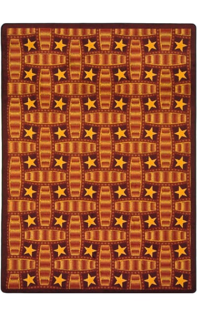 Any Day Matinee Marquee Star Red Area Rug