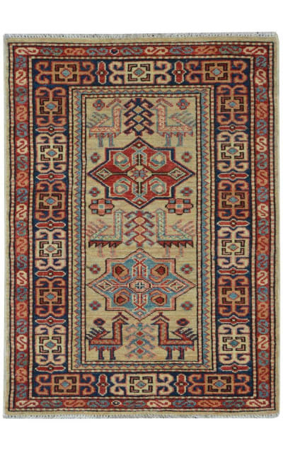 Oak Pak Kazak 4573 Beige Area Rug