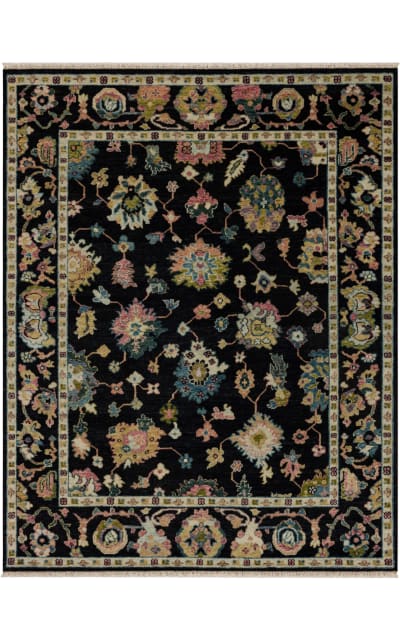 Percival Morgan Black Area Rug