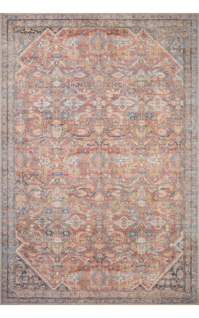 Adrian Adr-02 Rust - Denim Area Rug