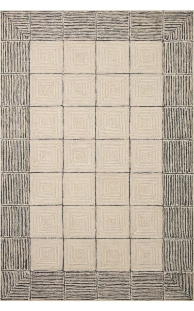 Chris Loves Julia x Loloi Francis Fra-02 Cream - Black Rug