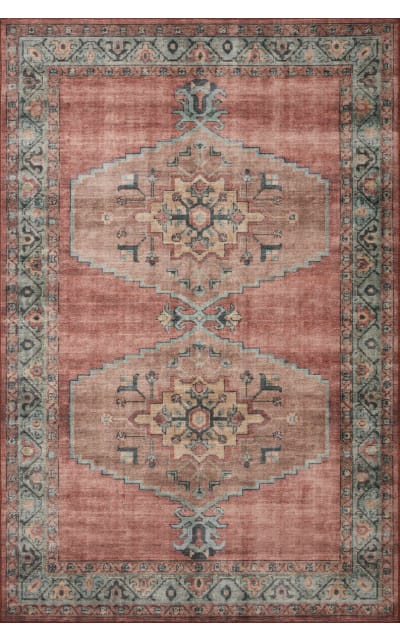 Sample Sale 228119R Spice - Aqua Area Rug Last Chance