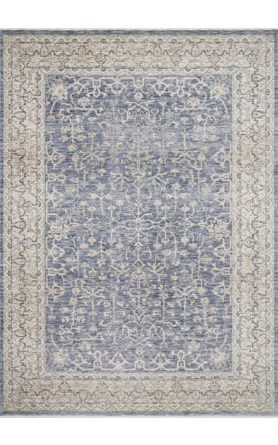 Pandora Pan-04 Dark Blue - Ivory Area Rug