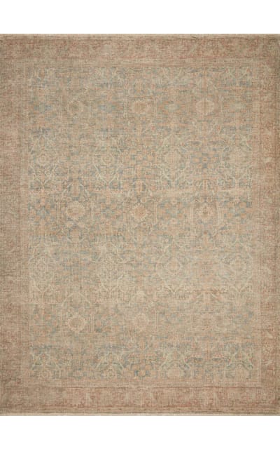 Priya PRY-06 Denim - Rust Area Rug