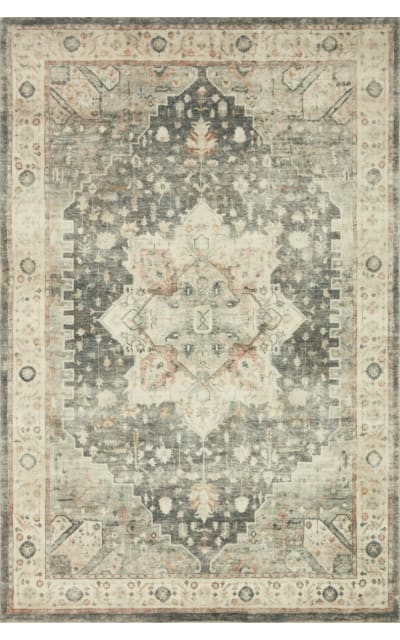 Rosette ROS-09 Slate - Ivory Area Rug