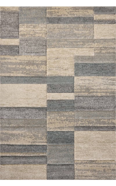 Silas Sla-07 Slate - Sand Area Rug