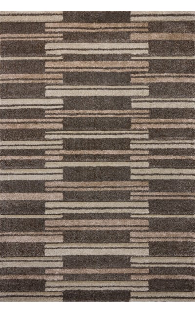 Silas Sla-08 Mocha - Champagne Area Rug