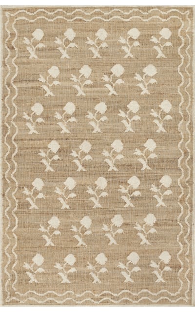 Momeni Orchard by Erin Gates Leaning Flower Orc-9 Ivory Area Rug