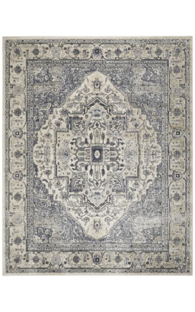 Quarry Qua18 Ivory Navy Area Rug