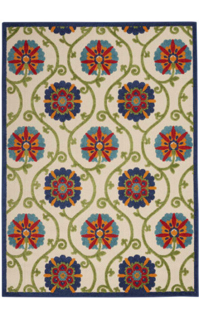 Aloha Alh19 Blue - Multicolor Area Rug
