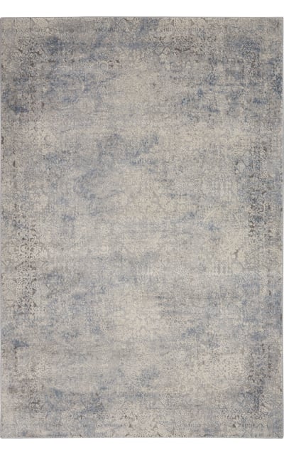 Rustic Textures Rus09 Ivory - Light Blue Area Rug