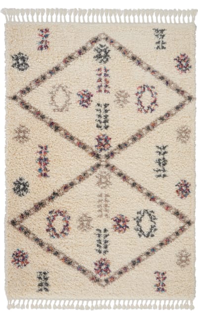Nourison Denmark Shag Dnk01 Ivory Area Rug