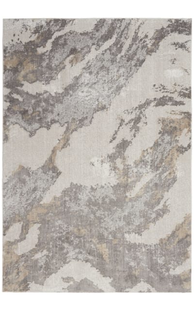 Nourison Silky Textures Sly03 Brown - Ivory Area Rug