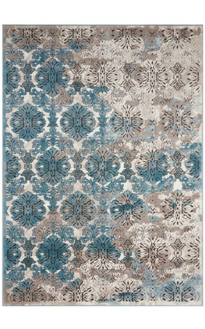 Nourison Karma Krm05 Ivory-Blue Area Rug