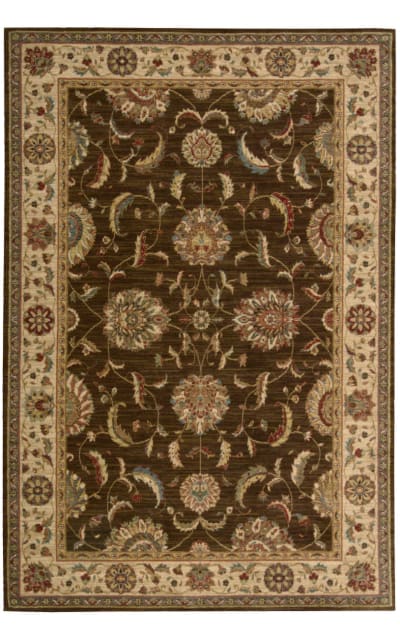 Living Treasures LI-04 Brown Area Rug Clearance