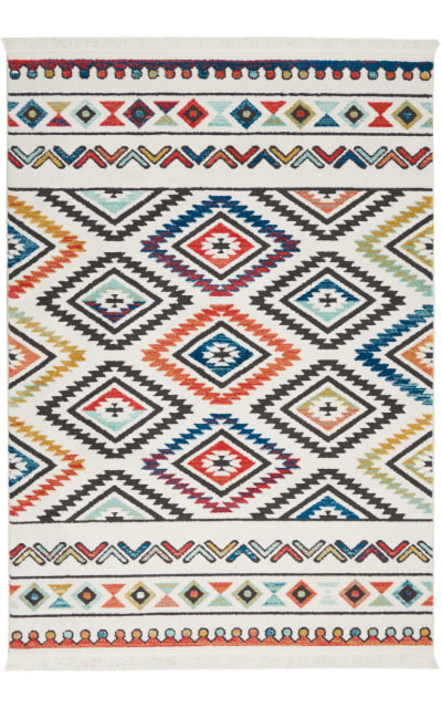 Nourison Navajo Nav06 White Area Rug