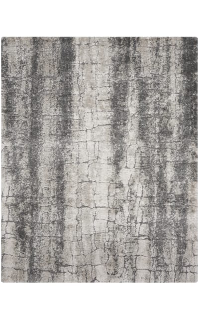 Dreamy Shag Drs01 Ivory Charcoal Area Rug
