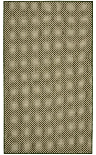 Courtyard Cou01 Green Area Rug