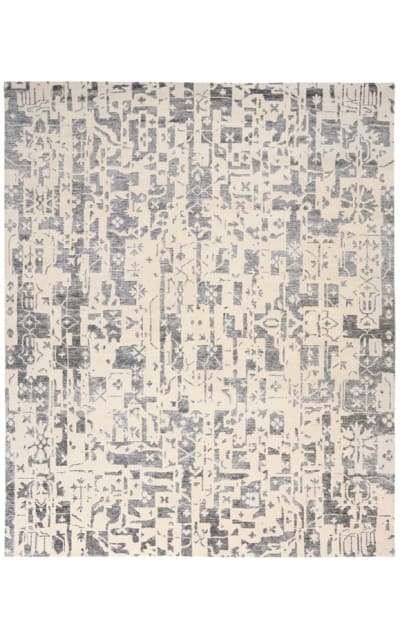 Silk Shadows SHA19 Ivory - Grey Area Rug