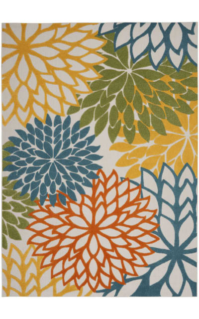 Aloha ALH05 Turquoise Multicolor Area Rug