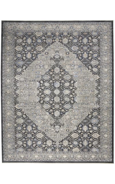 Starry Nights STN11 Grey - Blue Area Rug