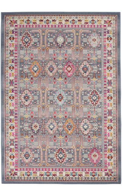 Nourison Vintage Kashan VKA05 Grey - Multi Area Rug