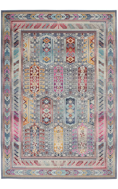 Nourison Vintage Kashan VKA06 Grey - Multi Area Rug