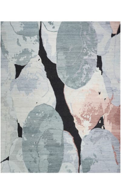 Silk Shadows Sha25 Blue Pink Area Rug