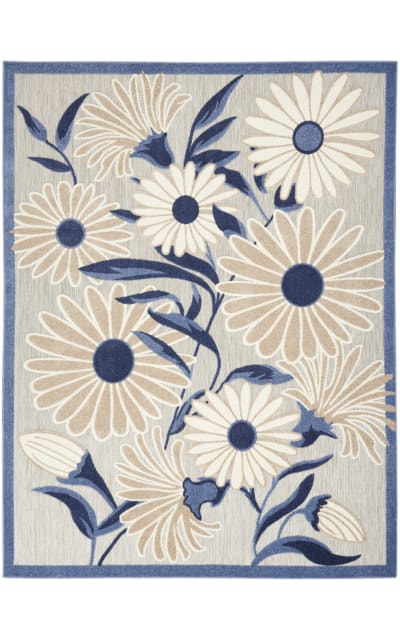 Aloha Alh33 Blue Grey Area Rug