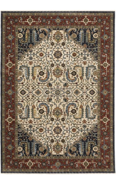 Aberdeen 752w1 Ivory - Red Area Rug