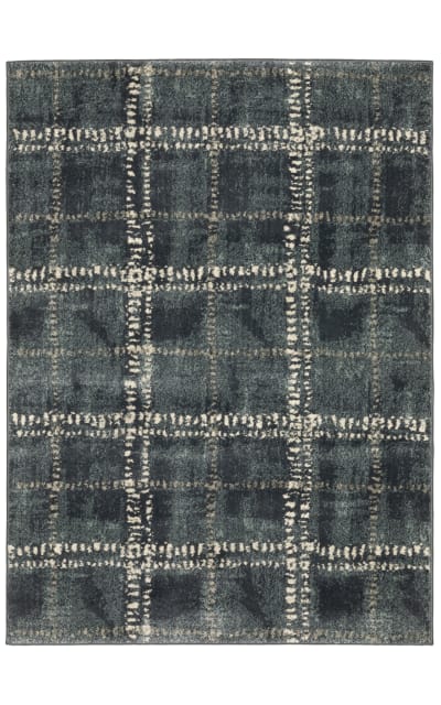 Carson 0746J Blue - Ivory Area Rug