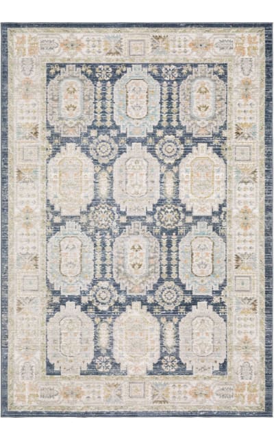 Oriental Weavers Cavett Cav07 Blue - Gold Area Rug