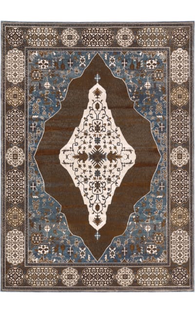 Ellington Ell06 Rust - Blue Area Rug