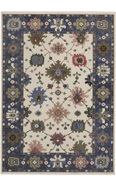 Hastings Ha01E Ivory - Blue Area Rug