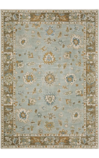 Maeve Mae06 Blue - Rust Area Rug