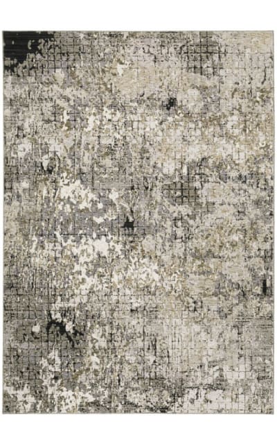Nebulous 091d9 Grey - Beige Area Rug
