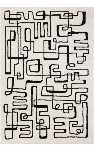 Oriental Weavers Quinn Qui11 Beige - Black Area Rug