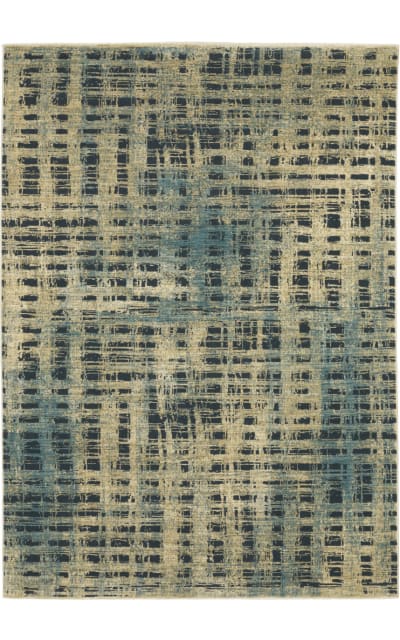 Reed Re07b Beige - Blue Area Rug