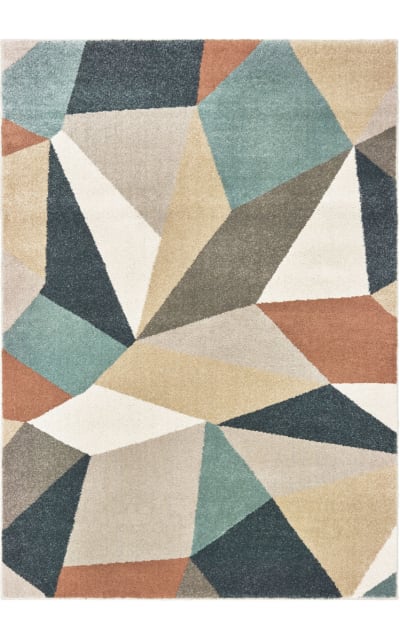 Carson 9659b Blue - Orange Area Rug