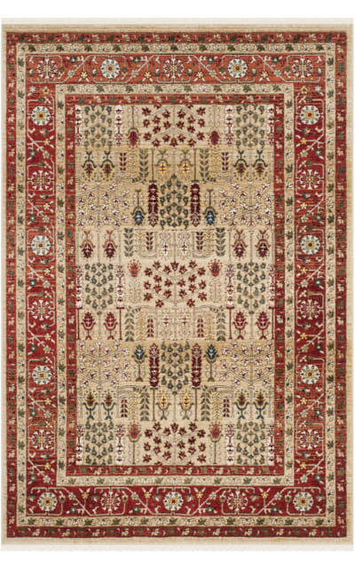 Margaux LRL1297C Red - Beige | Rug Studio