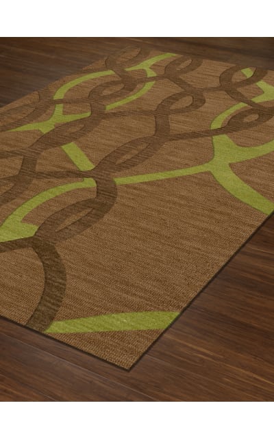 Rugstudio Abbott 34 Chocolate - Lime Area Rug