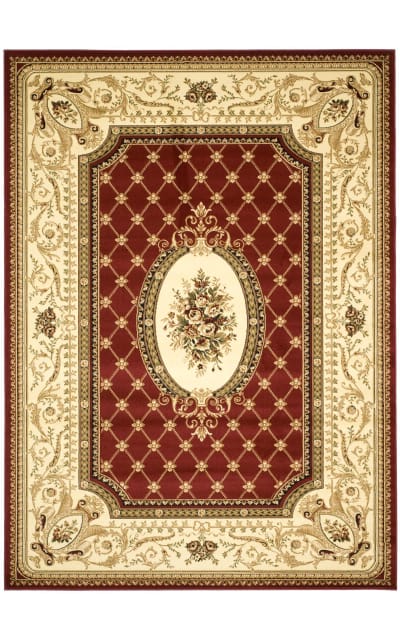 Lyndhurst LNH223B Red - Ivory Area Rug