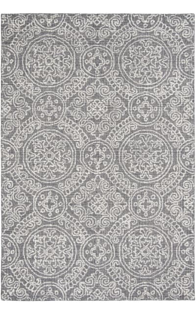 Abstract Abt522a Grey - Ivory Area Rug