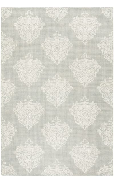 Abstract Abt523b Aqua - Ivory Area Rug