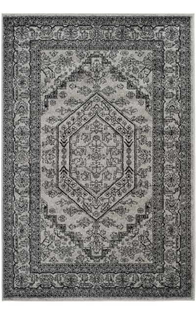 Adirondack ADR108A Silver - Black Area Rug