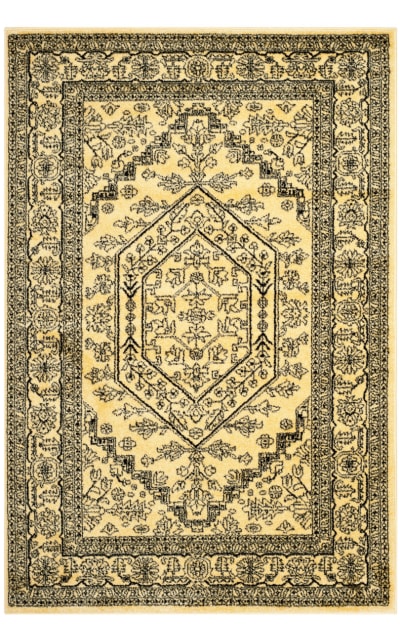 Adirondack ADR108H Gold - Black Area Rug